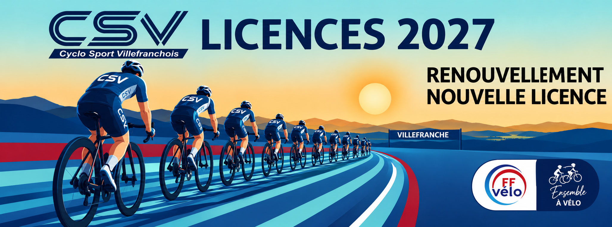 CSV Licences 2027 : renouvellement et nouvelle licence, Cyclo Sport Villefranchois