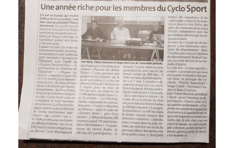 Lundi 5 Décembre 2022  Assemblée Générale du C S V 