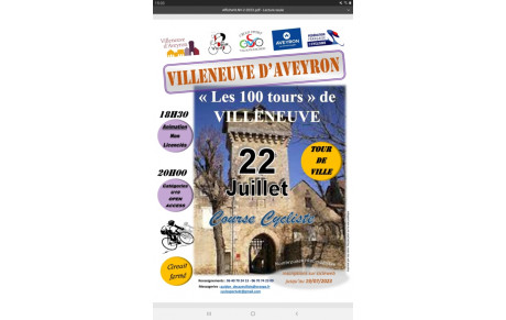COURSE CYCLISTE DE VILLENEUVE  le SAMEDI 22 JUILLET 