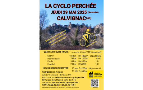 Jeudi 29 Mai  Cyclo Perchée à CALVIGNAC